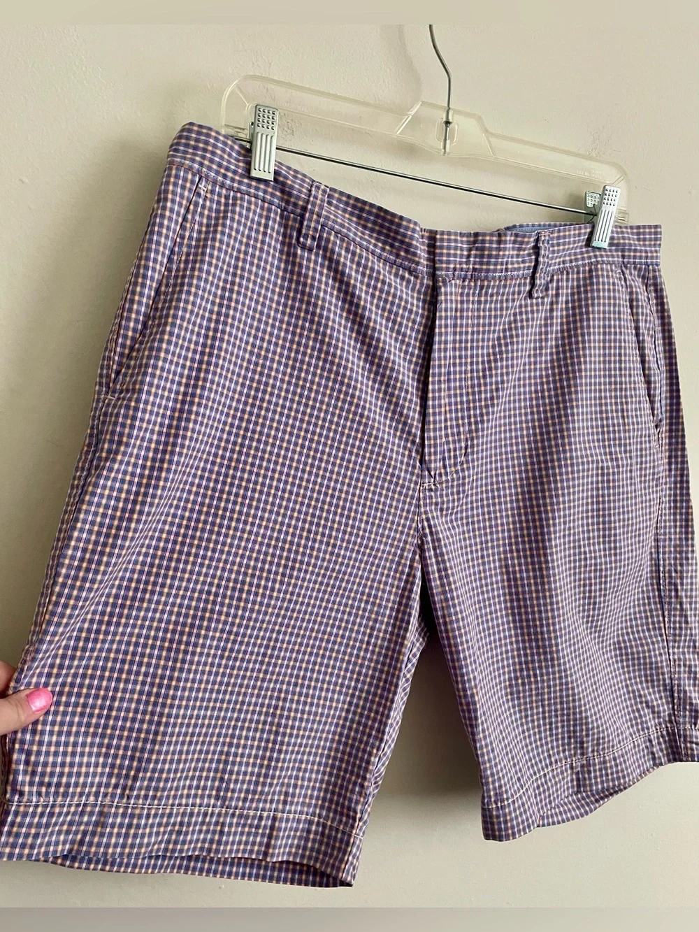 🫒 J. Crew Checked Flat-Front Shorts 🫒